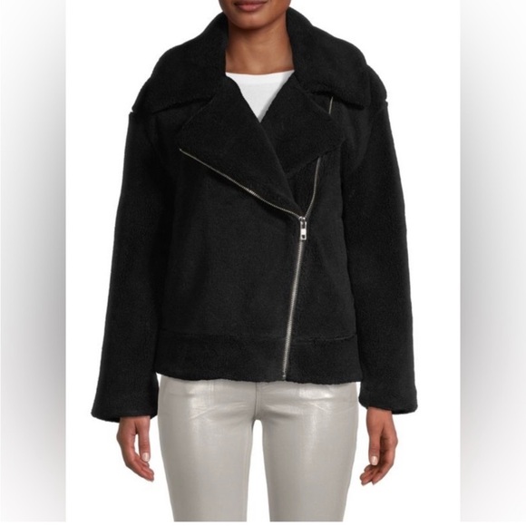 Rebecca MInkoff Brutus Faux Fur Moto Teddy Jacket NWT size Medium M NEW - Picture 2 of 8